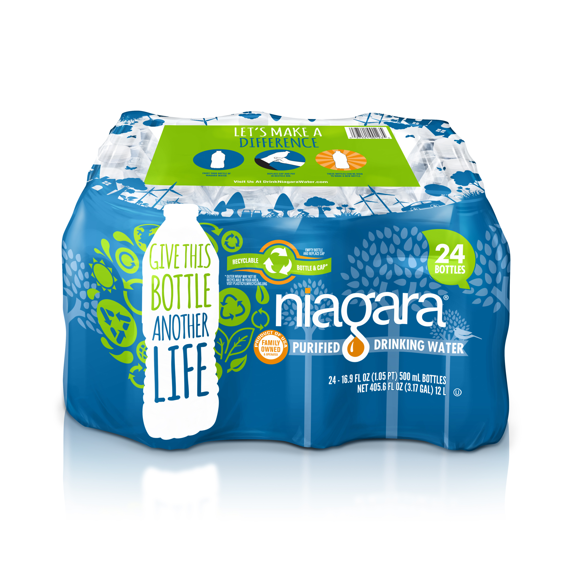 Niagara, 24 Pack of 16.9 Fl Oz Bottles, Model# NIA24PK